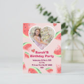 invitation d'anniversaire pour enfants (fille) pas (Debout devant)