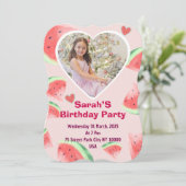 invitation d'anniversaire pour enfants (fille) pas (Debout devant)