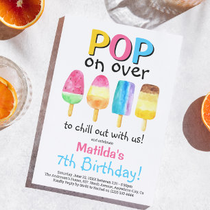 Invitation d'anniversaire pour enfants Fruity Pops