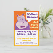 Invitation d'anniversaire pour enfants, Happy Hipp (Debout devant)