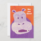 Invitation d'anniversaire pour enfants, Happy Hipp (Dos)