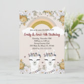 Invitation d'anniversaire pour enfants jumeaux Alp (Debout devant)