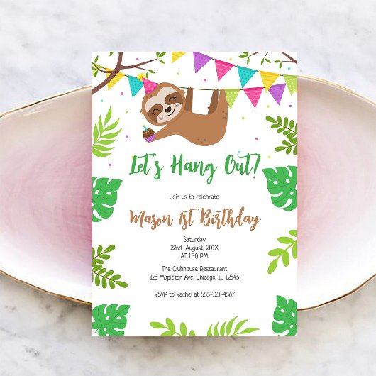 Invitation d'anniversaire pour enfants Let's Hang