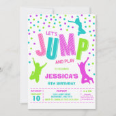 Invitation d'anniversaire pour enfants Let's Jump (Devant)