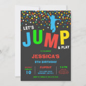 Invitation d'anniversaire pour enfants Let's Jump  (Devant)