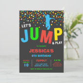 Invitation d'anniversaire pour enfants Let's Jump  (Debout devant)