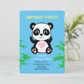 Invitation d'anniversaire pour enfants Panda Bear (Debout devant)