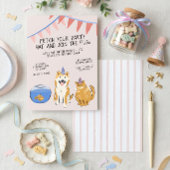 Invitation d'anniversaire pour enfants Pawty Time