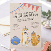 Invitation d'anniversaire pour enfants Pawty Time