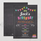 Invitation d'anniversaire pour enfants (personnali (Devant / Derrière)