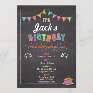 Invitation d'anniversaire pour enfants (personnali