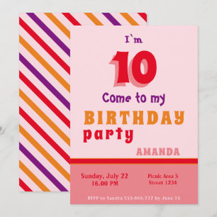 Invitation d'anniversaire pour enfants personnalis