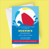 Invitation d'anniversaire pour enfants Piscine de 
