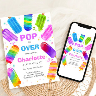 Invitation d'anniversaire pour enfants Pop On Over