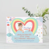Invitation d'anniversaire pour enfants Rainbow The (Debout devant)