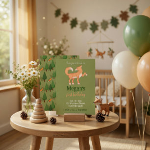 Invitation d'anniversaire pour enfants Renard des