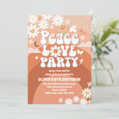 Invitation d'anniversaire pour enfants Retro Daisy (Debout devant)