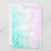 Invitation d'anniversaire pour enfants sirène (Dos)