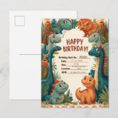 Invitation d'anniversaire pour enfants sur le thèm (Devant / Derrière)