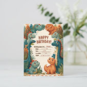 Invitation d'anniversaire pour enfants sur le thèm (Debout devant)