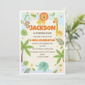 Invitation d'anniversaire pour enfants sur le thèm (Debout devant)