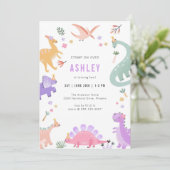 Invitation d'anniversaire pour enfants thème dinos (Debout devant)