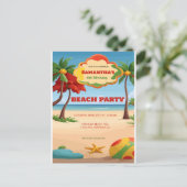 Invitation d'anniversaire pour enfants Tropicai Re (Debout devant)