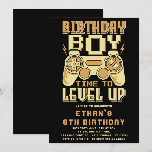 Invitation d'anniversaire pour faire monter les je (Devant / Derrière)