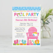 Invitation d'anniversaire pour fête au bord de la  (Debout devant)