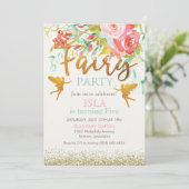Invitation d'anniversaire pour fête de fée - TOUS (Debout devant)
