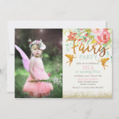 Invitation d'anniversaire pour fête de fées - TOUS (Devant)