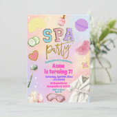 Invitation d'anniversaire pour fête de spa univers (Debout devant)