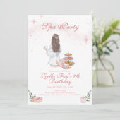 Invitation d'anniversaire pour fille à thème Spa R (Debout devant)