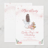 Invitation d'anniversaire pour fille à thème Spa R (Devant / Derrière)