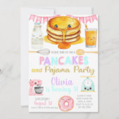 Invitation d'anniversaire pour fille avec crêpes e (Devant)