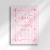 Invitation d'anniversaire pour fille avec des rayu