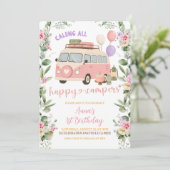 Invitation d'anniversaire pour fille aventurière C (Debout devant)
