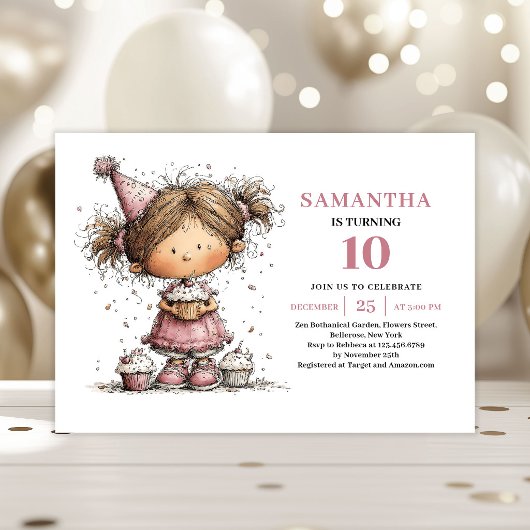 Invitation d'anniversaire pour fille capricieuse 1