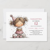 Invitation d'anniversaire pour fille capricieuse 1 (Devant)