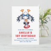 Invitation d'anniversaire pour fille de 1 an avec  (Debout devant)