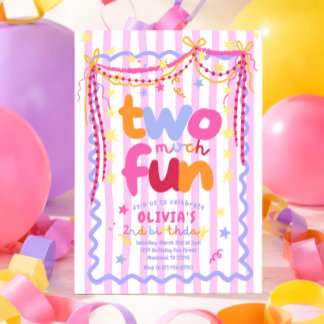 Invitation d'anniversaire pour fille de 2 ans "Tro