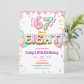 Invitation d'anniversaire pour fille de 8 ans avec (Debout devant)
