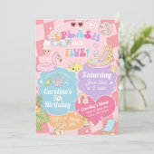 Invitation d'anniversaire pour fille de cinq ans p (Debout devant)
