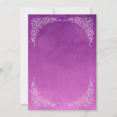 Invitation d'anniversaire pour fille Dragon Violet (Dos)