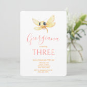 Invitation d'anniversaire pour fille Dragonfly Mig (Debout devant)