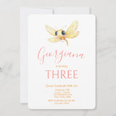 Invitation d'anniversaire pour fille Dragonfly Mig (Devant)