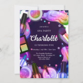 Invitation d'anniversaire pour fille fête de maqui (Devant)
