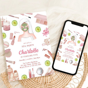 Invitation d'anniversaire pour fille fête de maqui