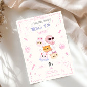 Invitation d'anniversaire pour fille Kitty