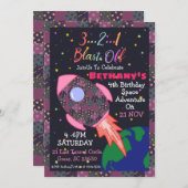 Invitation d'anniversaire pour fille sur le thème (Devant / Derrière)